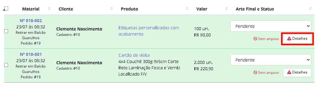 Como Adicionar Itens E Produtos A Um Pedido Feito Suporte Imprima Store 4537